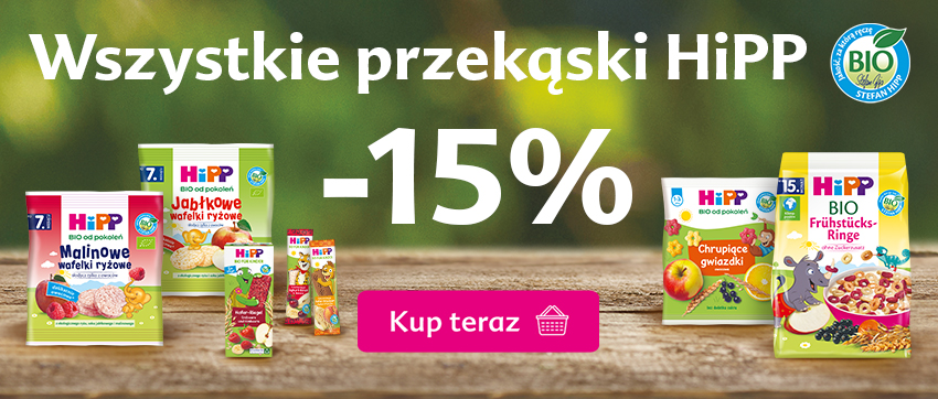 wszystkie przekąski Hipp -15%