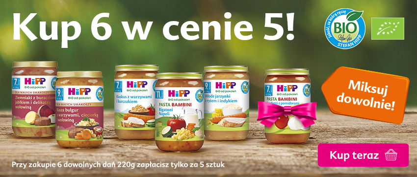 HiPP dania 220g - kup 6 w cenie 5