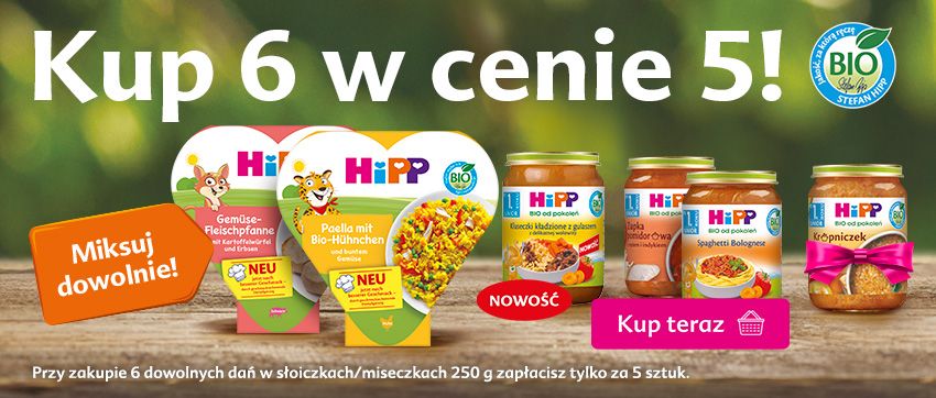 Hipp dania 250 g - kup 6, zapłacisz za 5