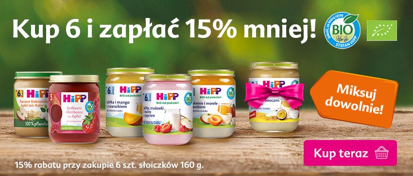 Hipp desery 160 g - 15% rabatu przy zakupie 6 sztuk