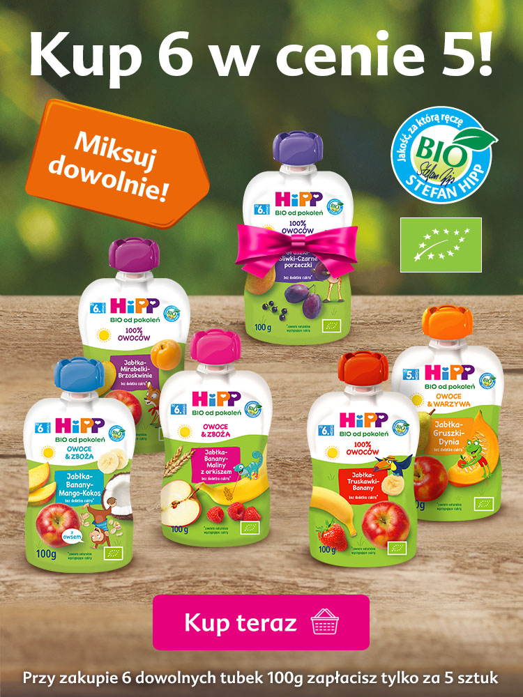 Hipp tubki 100 g - 6 w cenie 5