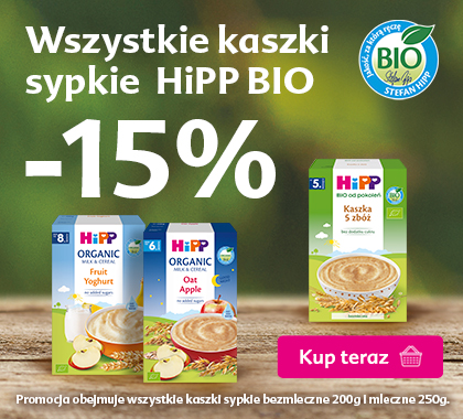 Hipp wszystkie kaszki sypkie - 15% rabatu po dodaniu do koszyka