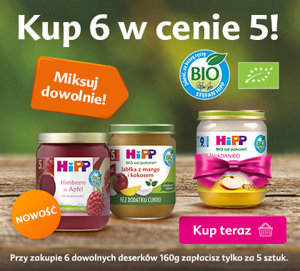 Hipp słoiki 160 g - 6 w cenie 5