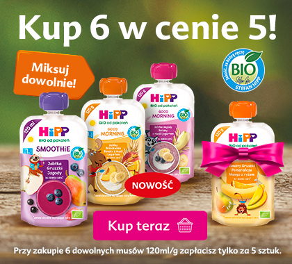 Hipp musy 120 g - kup 6 w cenie 5