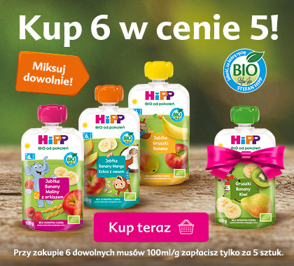 Hipp tubki 100 g - 6 w cenie 5