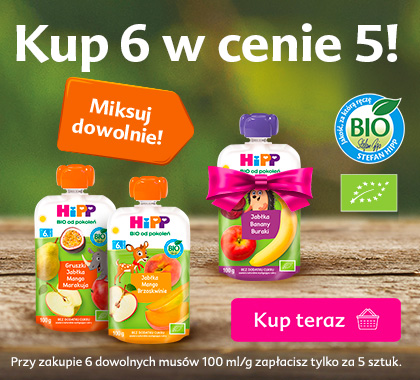 Hipp tubki 100 g - 6 w cenie 5