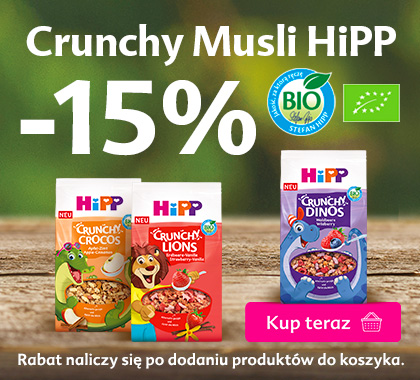 Hipp Crunchy - chrupiące musli - 15% rabatu po dodaniu do koszyka
