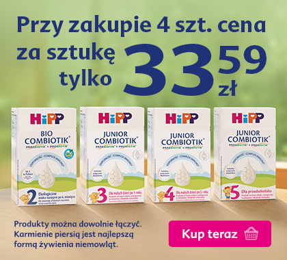 Hipp Combiotik 550 g - 33,59 zł za sztukę przy zakupie 4 sztuk