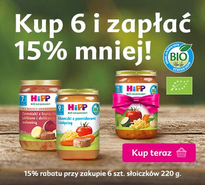Hipp dania 220 g - 15% rabatu przy zakupie 6 sztuk
